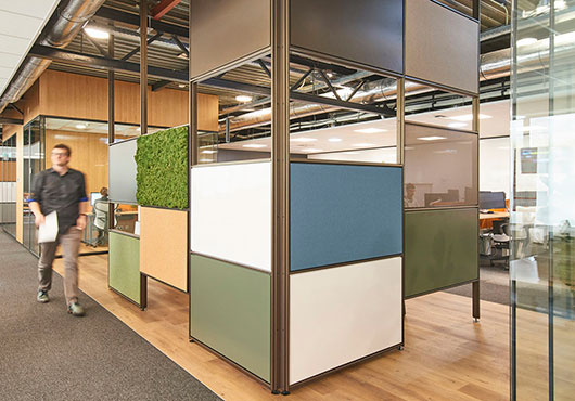 Featured here is the Maars M923, a flexible wall designed via an app with multiple finish options including a live wall.